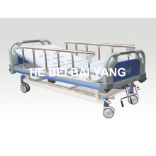 a-48 Movable Double-Function Manual Hospital Bed with ABS Bed Head